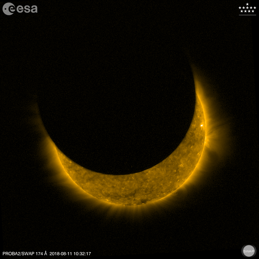 PROBA2 SWAP image of August 2018 eclipse